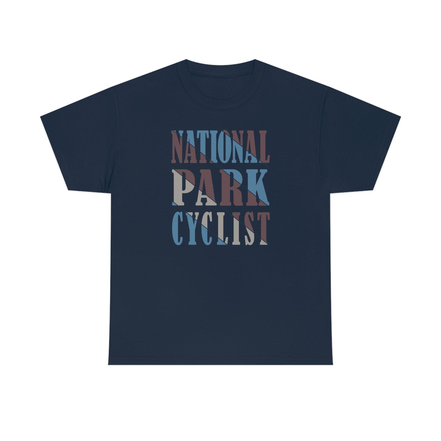 National Park Cyclist - Unisex Heavy Cotton Tee