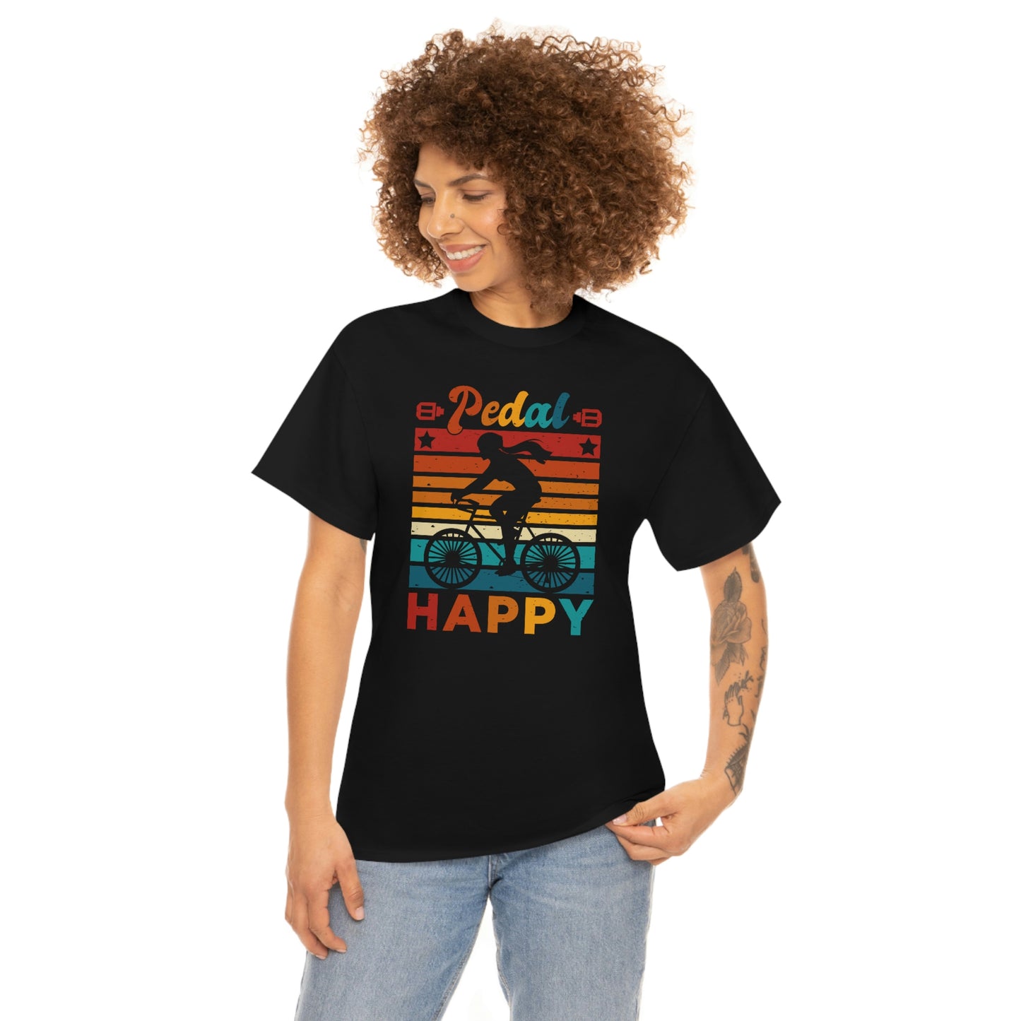 Pedal Happy - Unisex Heavy Cotton Tee