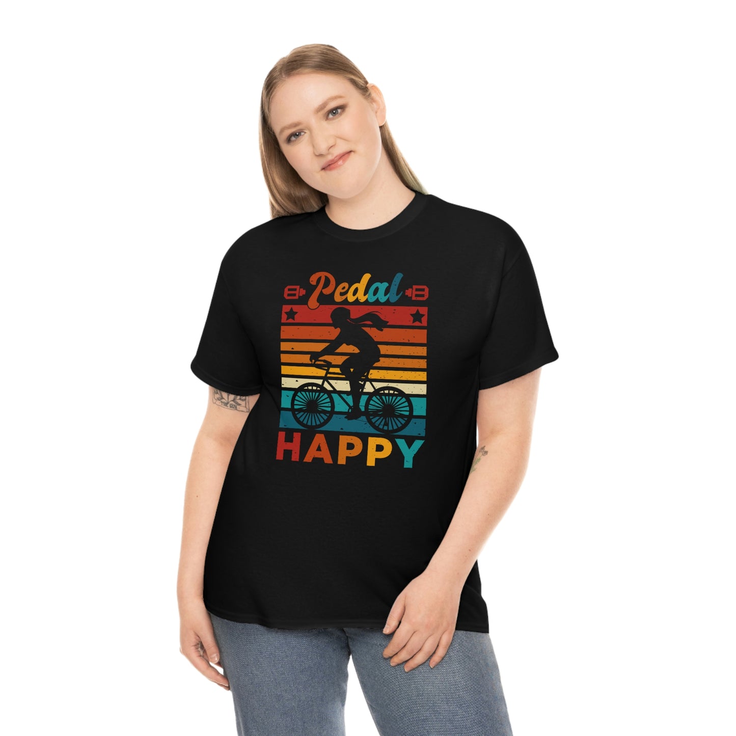 Pedal Happy - Unisex Heavy Cotton Tee