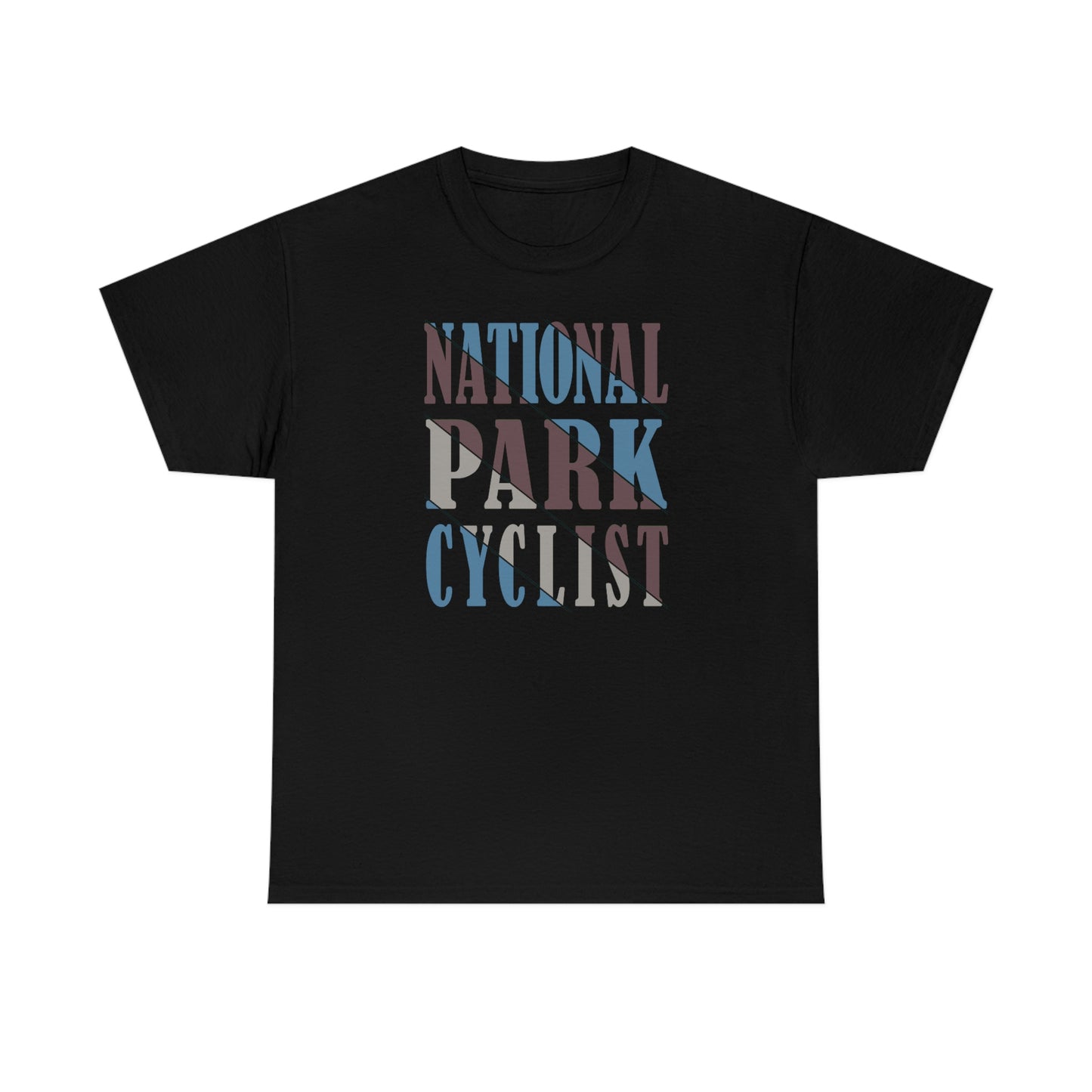 National Park Cyclist - Unisex Heavy Cotton Tee