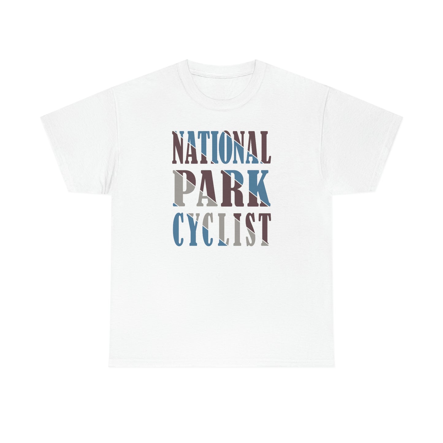 National Park Cyclist - Unisex Heavy Cotton Tee