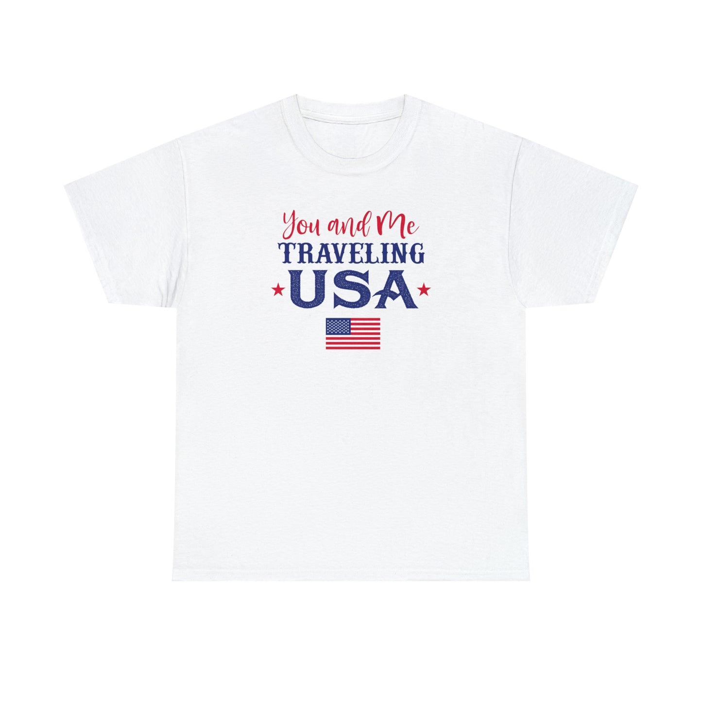 You and Me Traveling USA - Unisex Heavy Cotton Tee