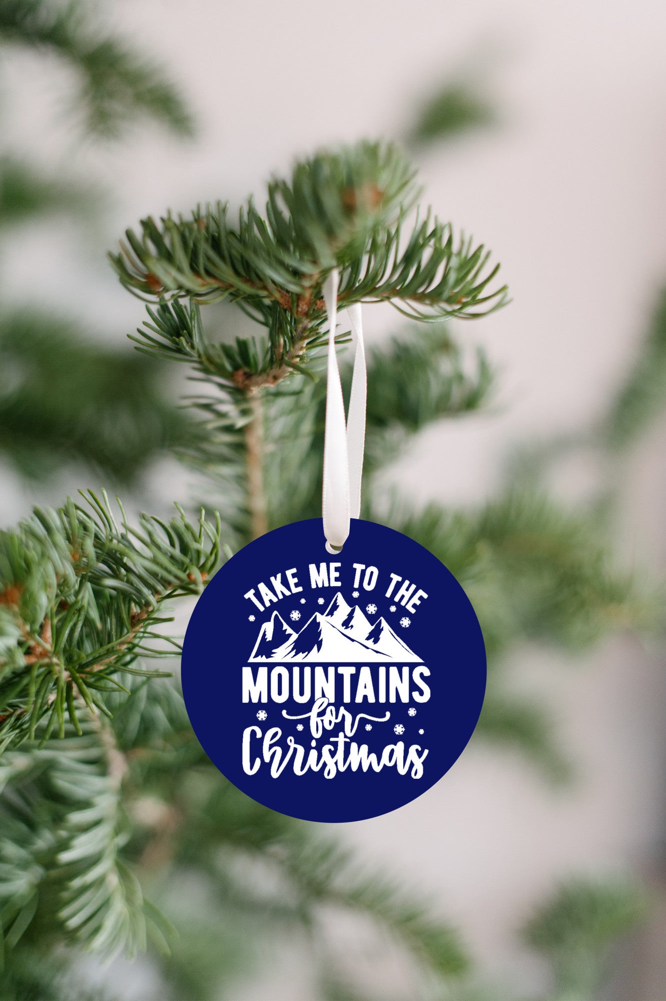 Take Me to the Mountains for Christmas Ornament