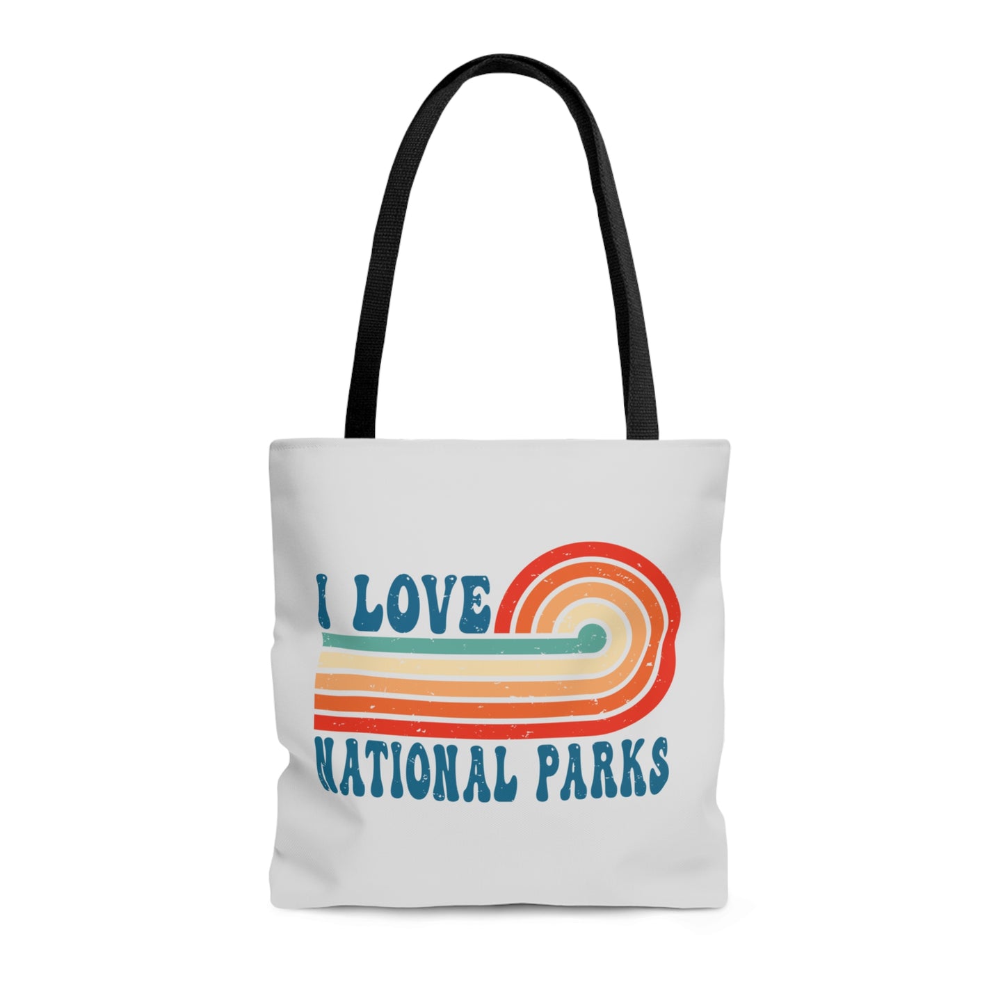 I Love National Parks Boho-Inspired Rainbow Tote Bag (AOP)