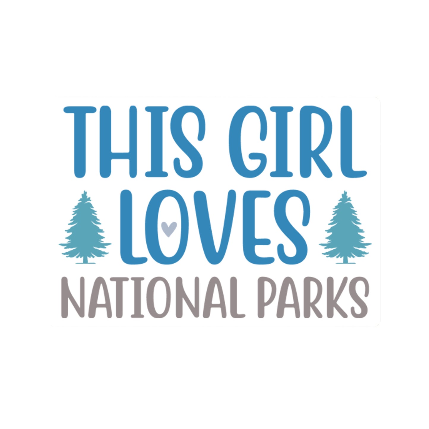This Girl Loves National Parks Pet Placemat - Blue and Gray
