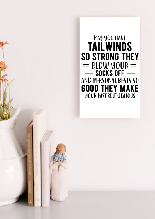 May You Have Tailwinds So Strong They Blow Your Socks Off And Make Your Past Self Jealous MDF Sign